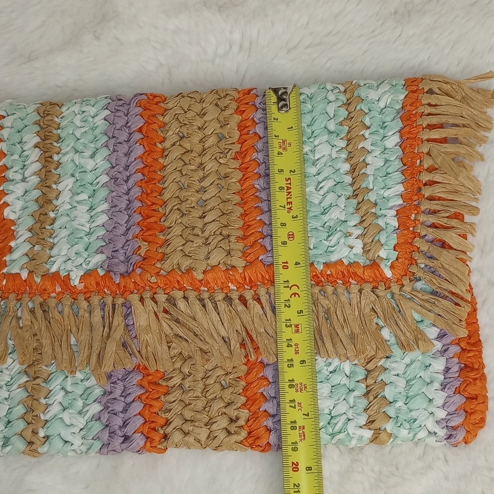 Nordstrom woven raffia clutch purse - Picture 7 of 7